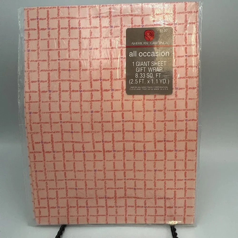 Vintage American Greetings Hallmark Lot (4) Gift Wrapping Paper Birthday Mothers